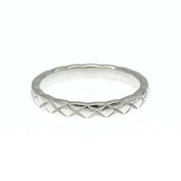 Chanel Coco Crush Ring Mini Model 1P Diamond Platinum Fashion Diamond Band Ring - Picture 3 of 9